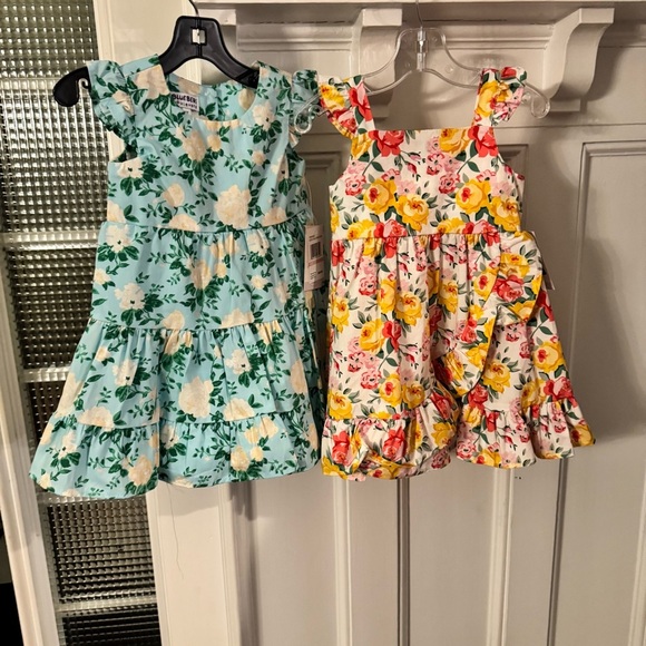 Blueberi Boulevard LOT OF 2 Girls Floral Dresses NWT Size 2T MSRP $96 - Picture 2 of 16